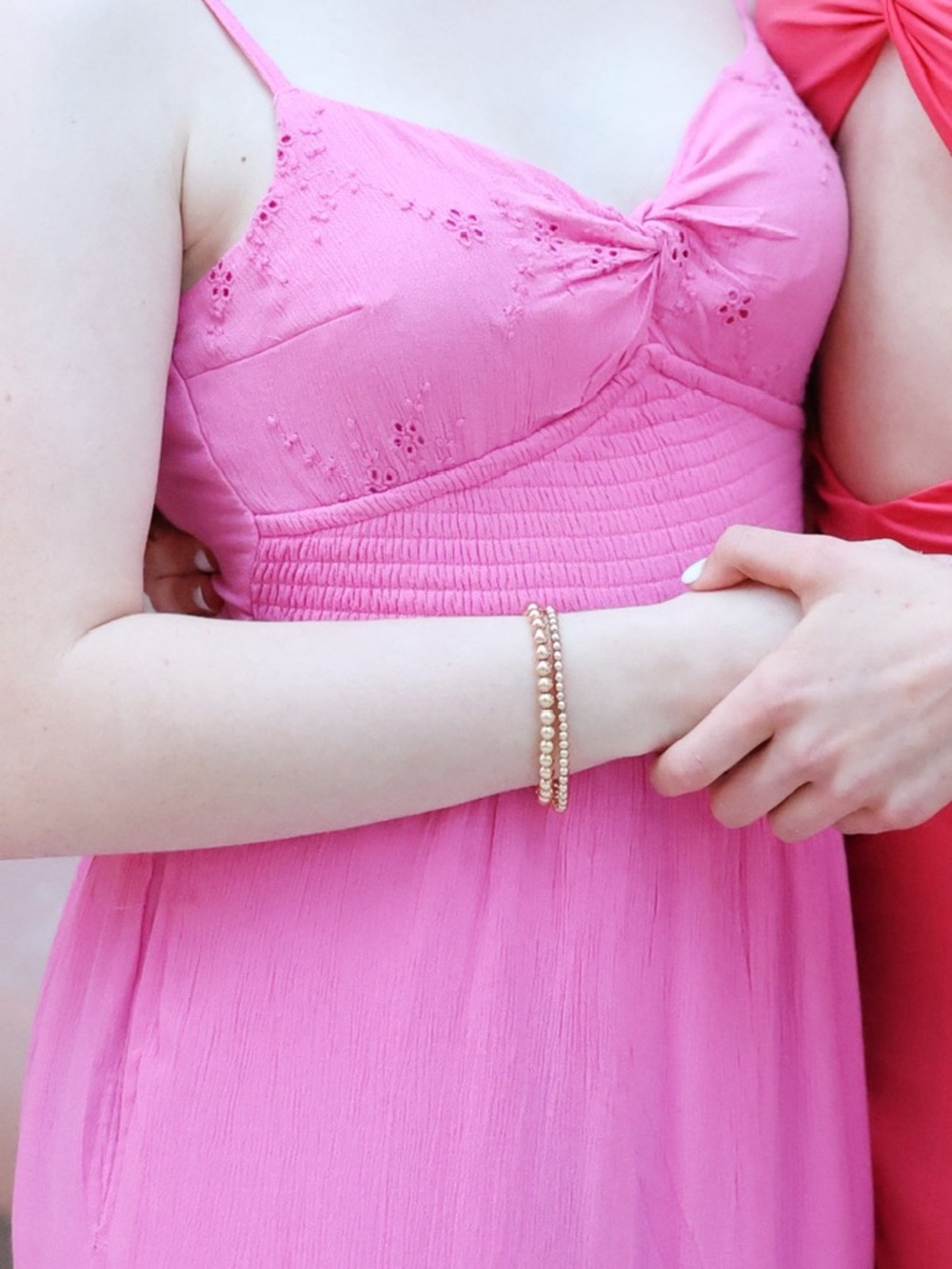 Hollister Pink Maxi Dress with Spaghetti Straps